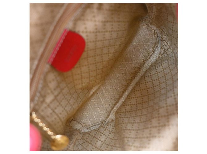 Gucci Vintage Bamboo Leather Mini Rosso - vista 5
