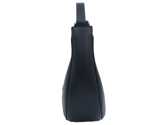 Céline Borsa a spalla Triomphe Ava Medium in pelle di capra nera - vista 4