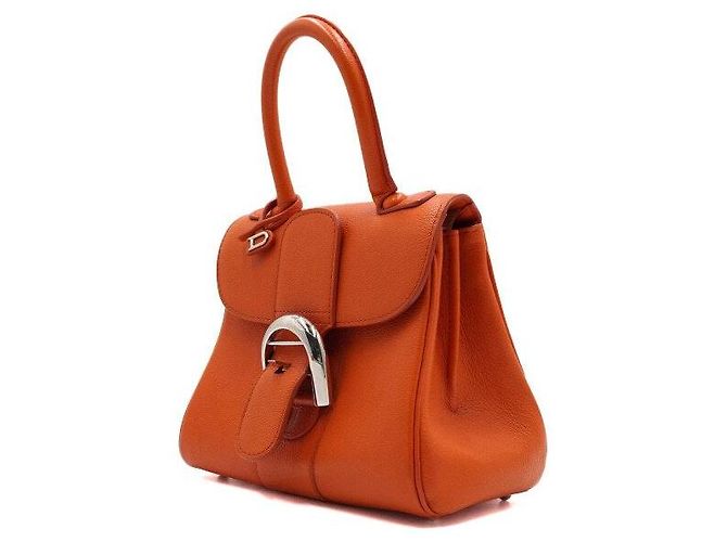 Delvaux Mini borsa tote in pelle arancione con tracolla crossbody - vista 2