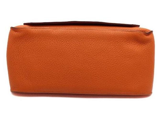 Hermès Bolsa de ombro com ferragens prateadas e alça transversal
 Laranja - vista 10