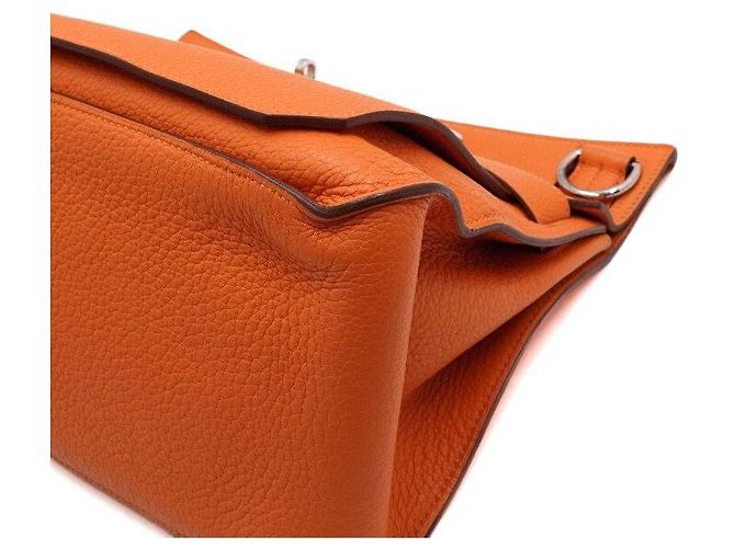 Hermès Bolsa de ombro com ferragens prateadas e alça transversal
 Laranja - vista 11