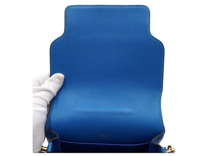 Hermès Borsa a tracolla e crossbody Blue Roulis Gold Hardware - vista 6