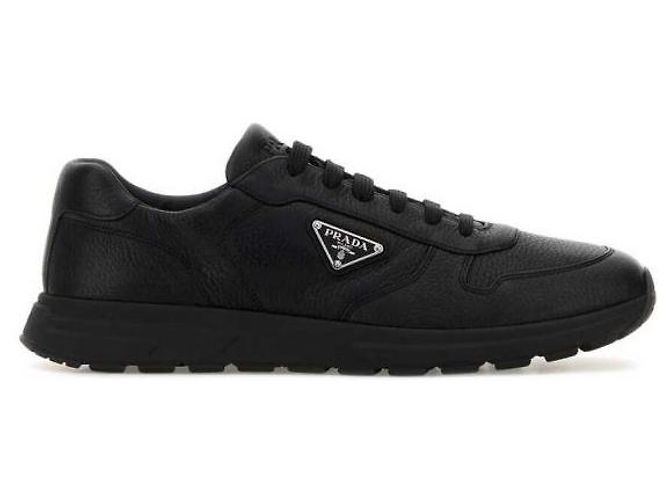 Prada Frac Leder-Sneaker Schwarz - Ansicht 3