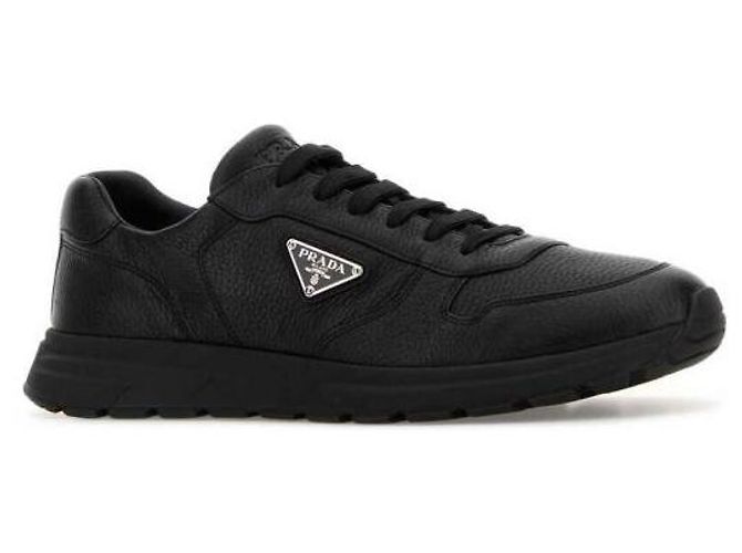 Prada Frac Leder-Sneaker Schwarz - Ansicht 4