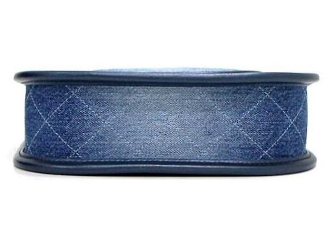 Chanel Borsa Hobo Shablin Denim con catena CC dorata, tote e borsa a tracolla Blu - vista 7