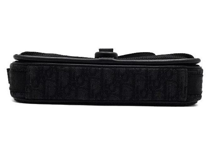 Dior Borsa a tracolla Black Oblique con patta e zip da uomo Nero - vista 6