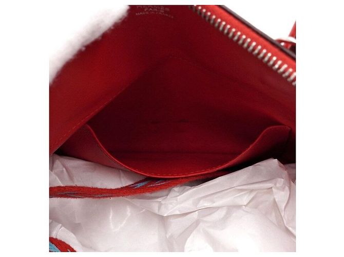Hermès Borsa Tote Red Swift Bolide con Hardware Argento e Tracolla in Tessuto Rosso - vista 8