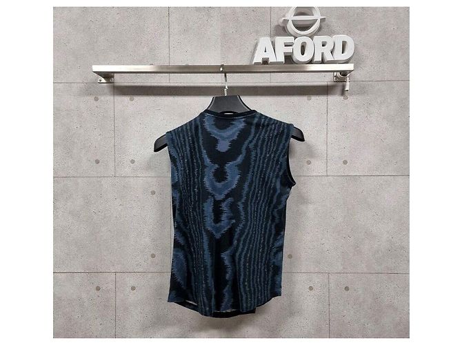 Balmain Camiseta sin mangas estampada con botones dorados Plata - vista 3