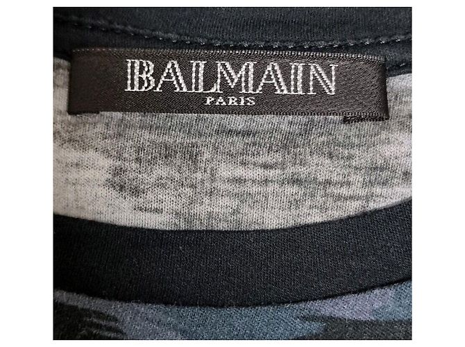 Balmain Camiseta sin mangas estampada con botones dorados Plata - vista 5