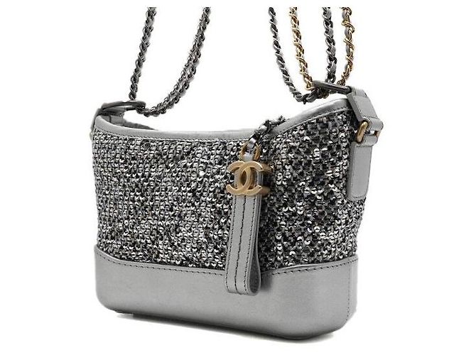 Chanel Borsa a tracolla e crossbody Gabrielle Hobo Small Chain Argento - vista 2
