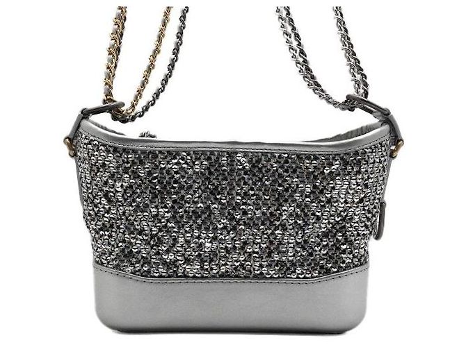 Chanel Borsa a tracolla e crossbody Gabrielle Hobo Small Chain Argento - vista 4