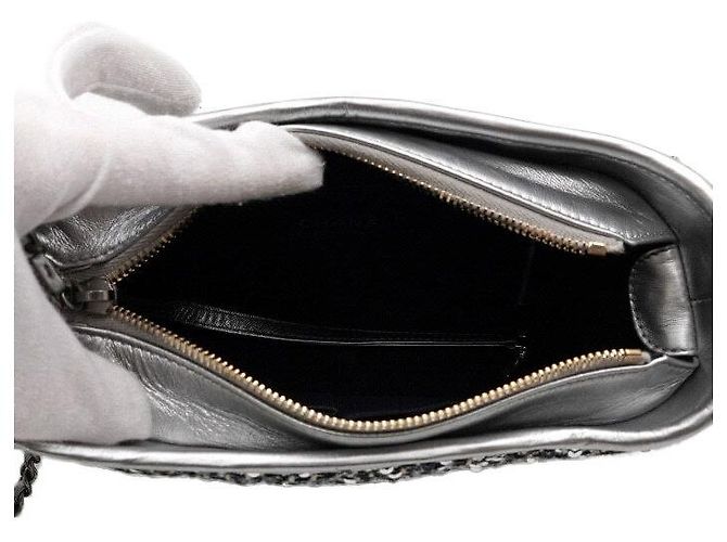Chanel Borsa a tracolla e crossbody Gabrielle Hobo Small Chain Argento - vista 5