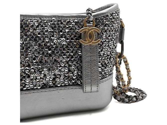 Chanel Borsa a tracolla e crossbody Gabrielle Hobo Small Chain Argento - vista 9