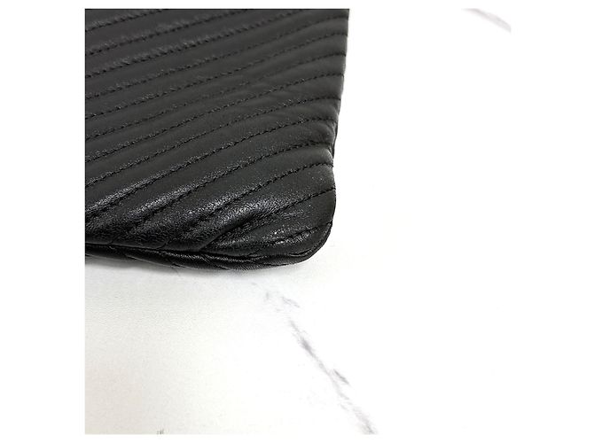 Chanel Borsa a Pochette Boy Chevron Nera Nero - vista 9