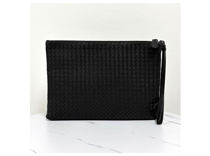 Bottega Veneta Borsa a Clutch Intrecciato Nera Nero - vista 3