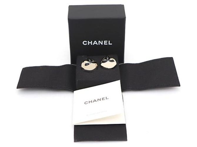 Chanel Orecchini CC Logo in metallo e resina Nero - vista 10
