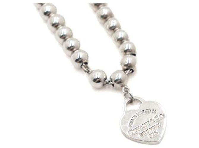 Tiffany & Co Bracciale a perle con ciondolo a cuore blu Return to Tiffany in argento da donna - vista 5