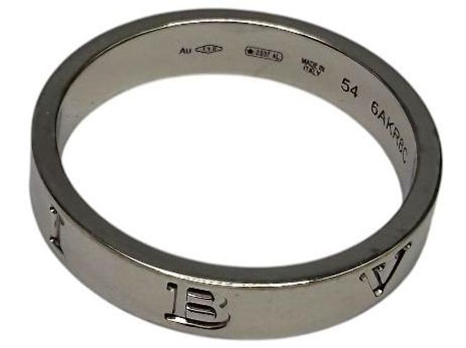 Bulgari Anello Essential Band in oro bianco - vista 3
