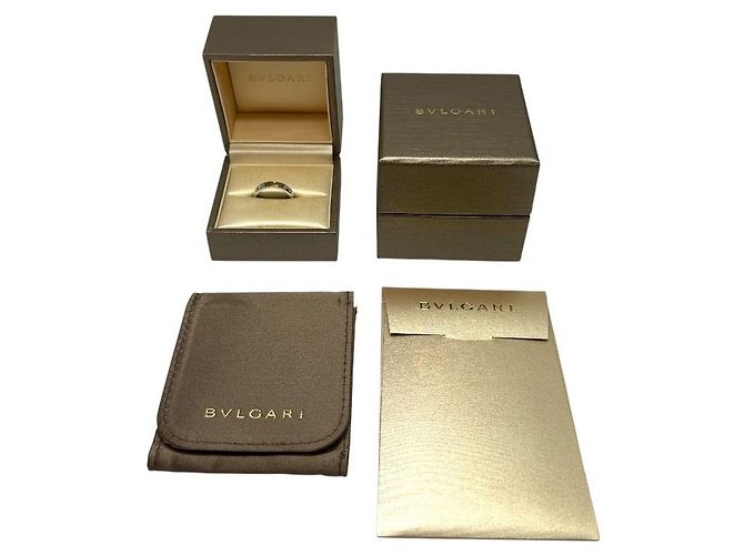 Bulgari Anello Essential Band in oro bianco - vista 5