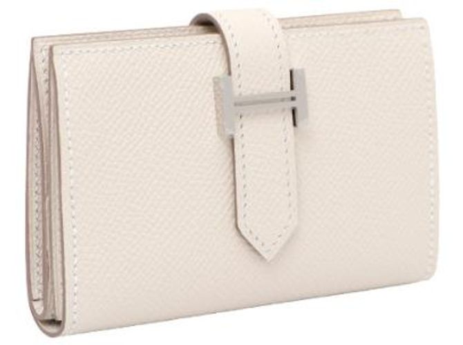 Hermès Tarjetero compacto con herrajes plateados Castaño - vista 10