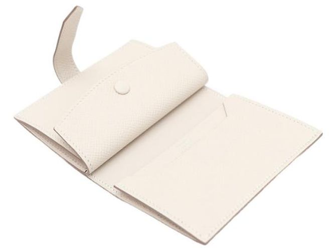 Hermès Tarjetero compacto con herrajes plateados Castaño - vista 15