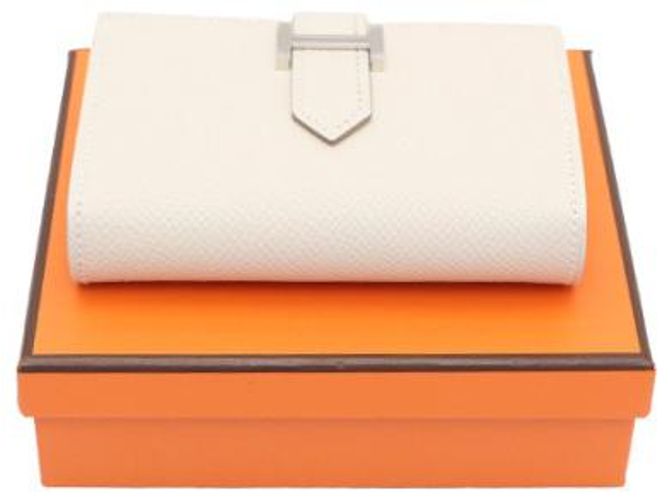 Hermès Tarjetero compacto con herrajes plateados Castaño - vista 16