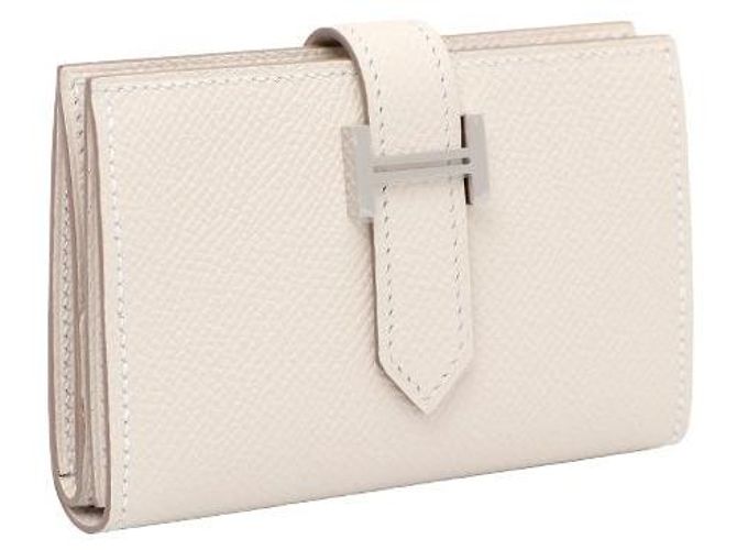 Hermès Tarjetero compacto con herrajes plateados Castaño - vista 2