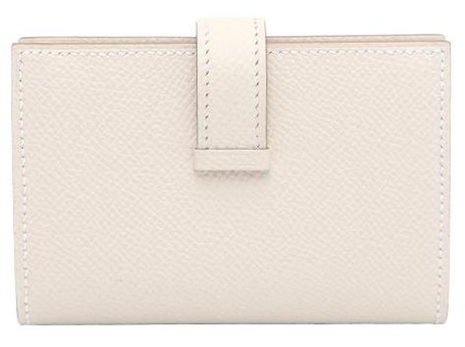 Hermès Tarjetero compacto con herrajes plateados Castaño - vista 3