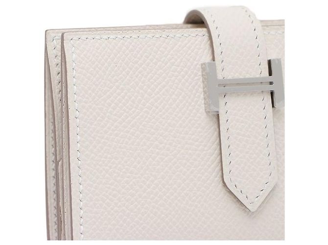 Hermès Tarjetero compacto con herrajes plateados Castaño - vista 4