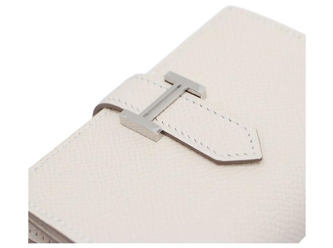 Hermès Tarjetero compacto con herrajes plateados Castaño - vista 6