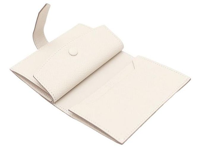 Hermès Tarjetero compacto con herrajes plateados Castaño - vista 7