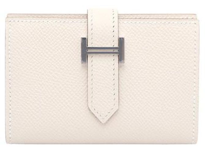 Hermès Tarjetero compacto con herrajes plateados Castaño - vista 9