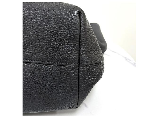 Prada Borsa Tote in Vitello Daino Nero - vista 10