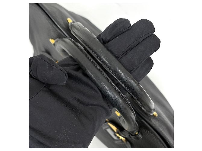 Prada Borsa Tote in Vitello Daino Nero - vista 11
