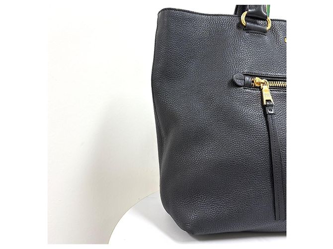 Prada Borsa Tote in Vitello Daino Nero - vista 7