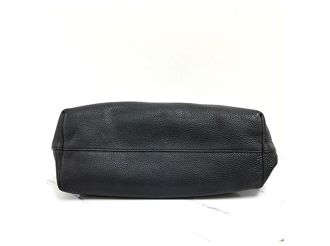 Prada Borsa Tote in Vitello Daino Nero - vista 8