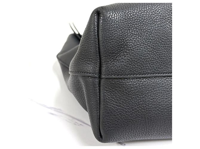 Prada Borsa Tote in Vitello Daino Nero - vista 9