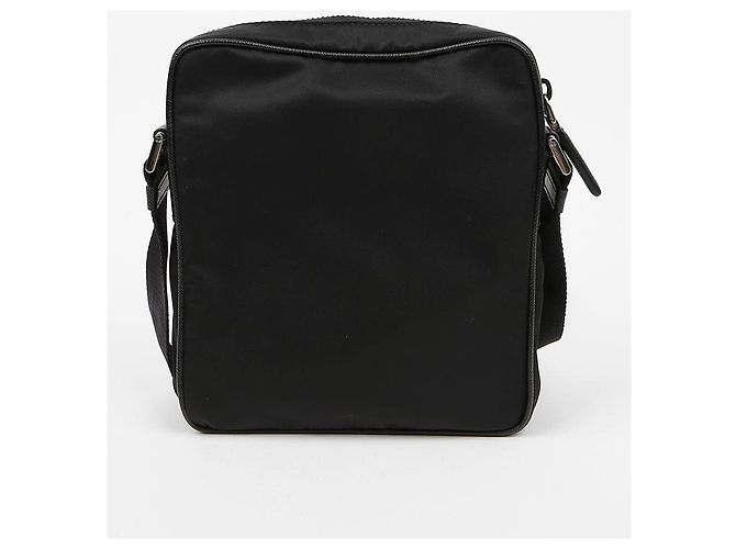Prada Bolsa de ombro em couro Saffiano e Re-Nylon com logo triangular Preto - vista 4