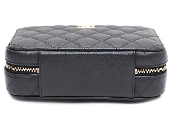 Chanel Bolso Vanity Caviar con asa superior, bolso cosmético, bolso cámara, bolso tote, bolso bandolera Negro - vista 18