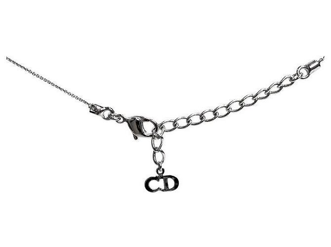 Dior Vertical CD Silber Halskette - Ansicht 3