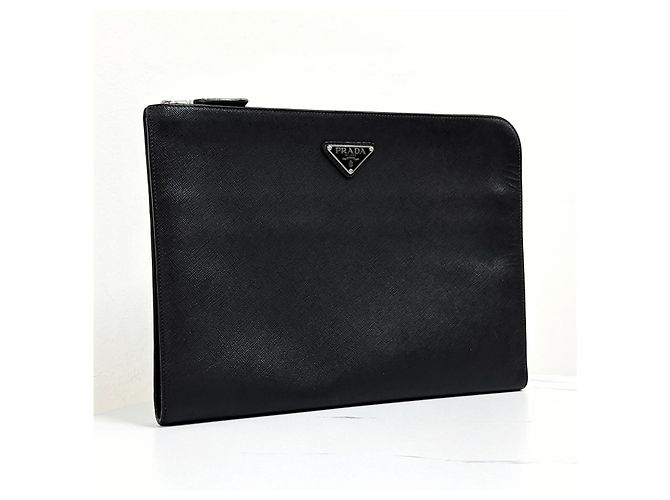Prada Pochette à documents Saffiano Noire - vue 2
