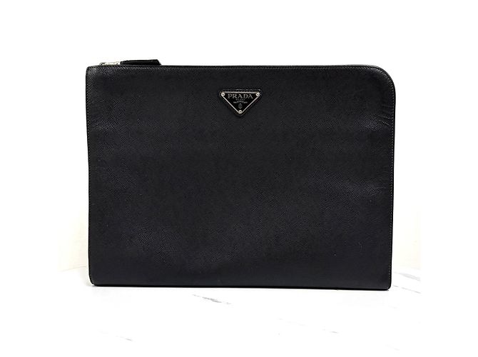Prada Pochette à documents Saffiano Noire - vue 3