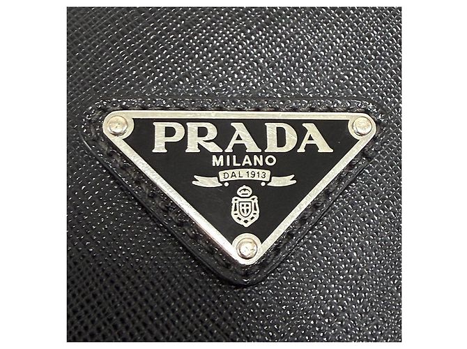 Prada Pochette à documents Saffiano Noire - vue 5
