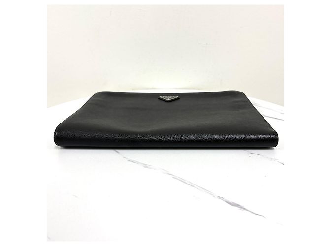 Prada Pochette à documents Saffiano Noire - vue 6