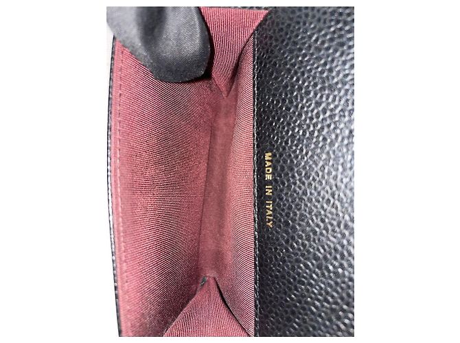 Chanel Tarjetero Classic Caviar Black Gold Negro - vista 8