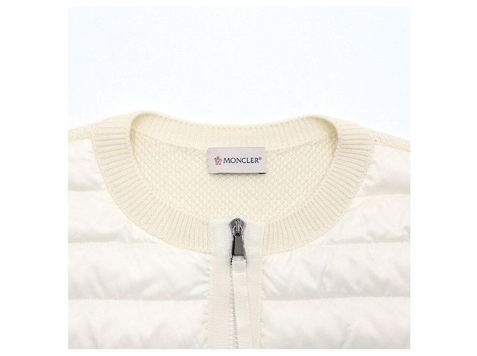 Moncler Gesteppte Strickjacke für Damen Weiß - Ansicht 5