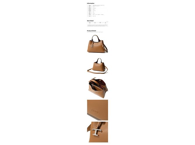 Tod's Borsa a Tracolla Micro Tote Logo Timeless Camel Marrone - vista 2