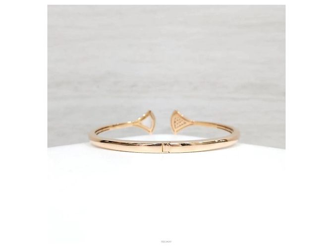 Bulgari Bracciale Rigido Diamond Divas Dream Madreperla Oro Rosa - vista 3