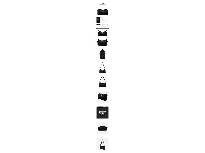 Prada Große Nylon-Schultertasche Schwarz - Ansicht 2