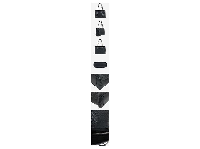 Chanel Borsa a patta Grand Shopping Tool Medium Nero Argento - vista 2